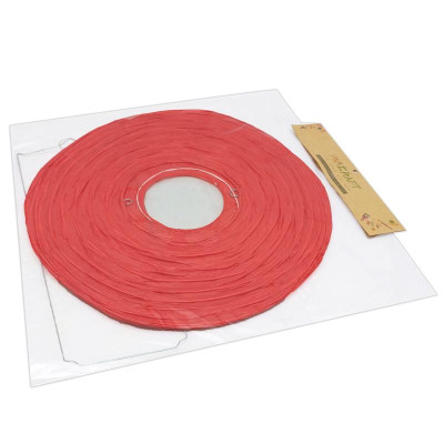 Lồng Đèn Giấy Trơn Tròn 35 Cm Vinacraft - Màu Đỏ