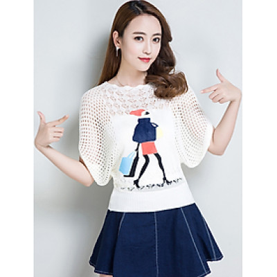 Áo Len Nữ Bốn Mùa Kiểu Cánh Dơi Họa Tiết Thêu Xinh AF_ALN010