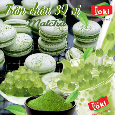 Combo Trân châu 3Q vị cafe và Trân châu 3Q vị Matcha