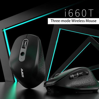 Chuột  Ajazz i660T BT4.0 2.4G có thể sạc lại nhiều chế độ không dây thay thế cho Máy tính để bàn Mac Notebook