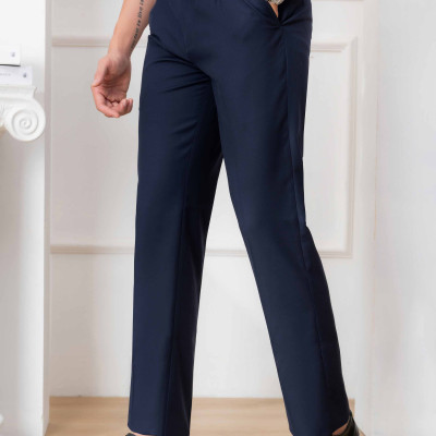 Quần Âu Nam ALIGRO 1 ly màu xanh than Chuẩn Form , Tôn Dáng, Chất Liệu Cotton Cao Cấp ALGL8019