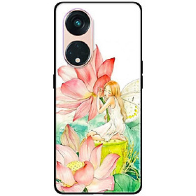 Ốp lưng dành cho Oppo Reno 8T 4G - Reno 8T 5G - Reno 10 5G - Reno 10 Pro 5G - Cô Gái Ôm Sen - Hàng Chính Hãng