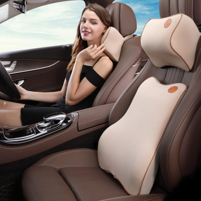 Bộ Gối Đầu Và Tựa Lưng Cao Su Non Trên Xe Hơi Cao Cấp Lucky Bobi AZONE
