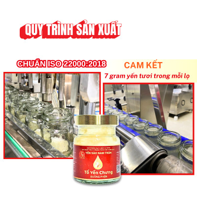 Yến Sào Chưng Sẵn Đường Phèn NAM TRÂN 7 gram Tổ Yến Tươi. Set 3 lọ Không hộp. Lọ 70 ml