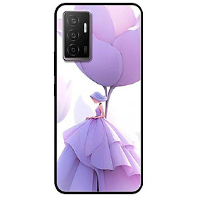 Ốp lưng cho Vivo V23e - Y31 -Y51 - Y55 - Y55s - Y55 2022 - Cô Gái Hoa Tím - Hàng Chính Hãng