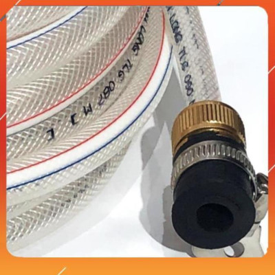 Bộ dây vòi xịt nước rửa xe, tưới cây , tăng áp 3 lần, loại 3m, 5m 206701-3Dđầu đồng,cút,nối đồng+  móc khoá