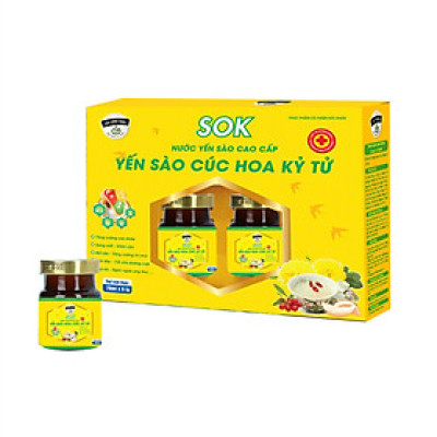 HỘP NƯỚC YẾN SÀO CÚC HOA KỶ TỬ SOK - 70ML x 6 LỌ