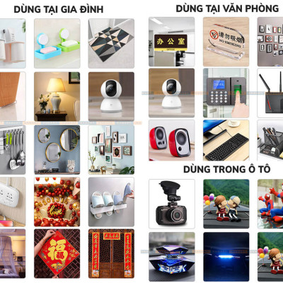 Băng Dính 2 Mặt Đa Năng Keo Trong Suốt Dày 2mm Băng Dính Nano Dán Tường Siêu Dính