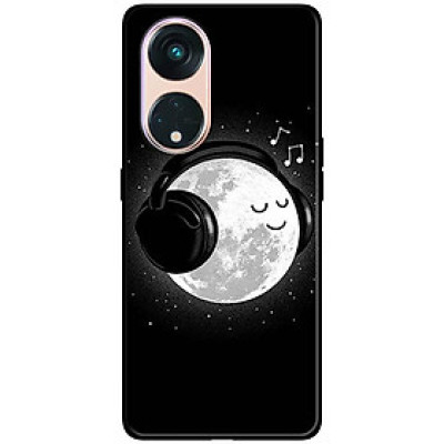 Ốp lưng dành cho Oppo Reno 8T 4G - Reno 8T 5G - Reno 10 5G - Reno 10 Pro 5G - Mặt Trăng Nghe Nhạc - Hàng Chính Hãng