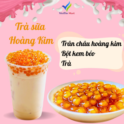 Set Nguyên Liệu Pha Trà Sữa Hoàng Kim (Thành phẩm 30-35 ly) VietTin Mart
