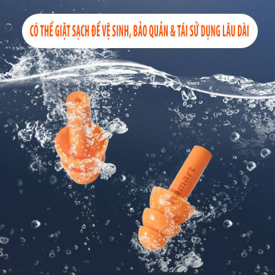 Nút Tai Chống Ồn Cách Âm Khi Ngủ Silicon Mềm Bịt Bảo Vệ Tai Chống Nước Bơi Lội Có Hộp Nhựa