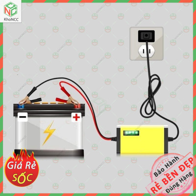 [Quá Tiện] Sạc Bình Ắc Quy KhoNCC Hàng Chính Hãng - Điện áp 12V2A dòng 2~20Ah - Cho Cả Bình Khô Hoặc Nước Của Xe Máy, Ôtô - KDHS-SAQXM