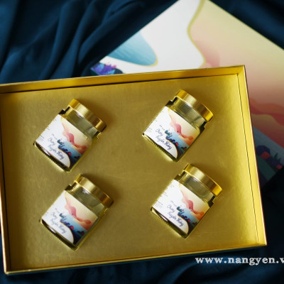 Yến Sào Nàng Yến | Set Tứ Quý 4 hũ*70ml vị truyền thống, 100% Nguyên Chất Yến Chưng Thượng Hạng, Bộ Quà Tặng Chăm Sóc Sức Khỏe