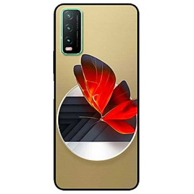 Ốp lưng dành cho Vivo Y20 - Y20s - Y12s mẫu Vòng Tròn Bướm Đỏ