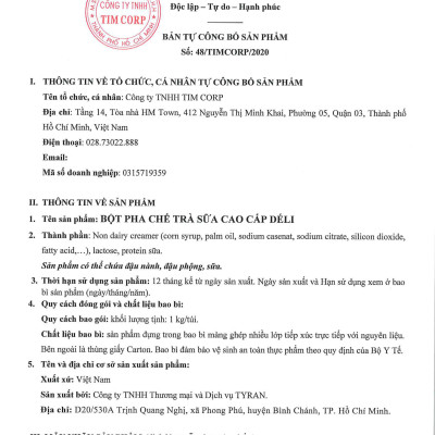 Bột pha trà sữa cao cấp Déli - 1kg - thơm, béo tự nhiên - chuyên dùng pha chế trà sữa