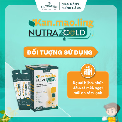 Gói uống tăng cường hệ miễn dịch, làm giảm triệu chứng nhanh chóng cho cảm cúm, cảm lạnh Kan Mao Ling Nutrazcold - 1 hộp x 20 gói x 10ml - Nutramed