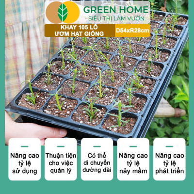 Khay Ươm Hạt Giống Greenhome, 105 Lỗ, Thoáng Rễ, Nảy Mầm Cao, Tiết Kiệm Diện Tích Ươm, Độ Bền Cao