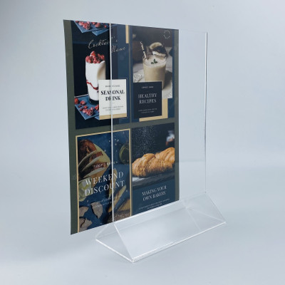 Kệ mica 2 mặt Enter E03 120x180mm chân tam giác