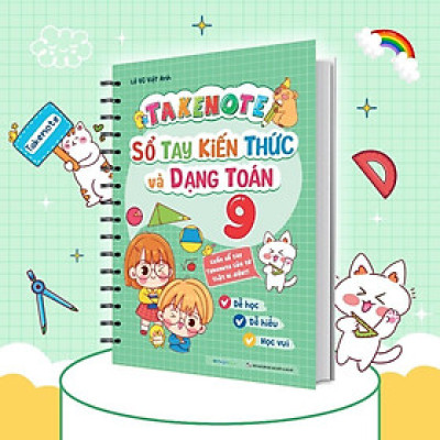 Sách - Takenote Sổ Tay Kiến Thức Và Dạng Toán Lớp 9 - Megabook