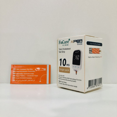 Que thử Mỡ máu Cholesterol dành cho máy đo FaCare 5 trong 1 FC-M168 (TD-4216) - Hộp 10 que