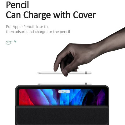 Bao da chống sốc cho iPad Pro 12.9 2020 hiệu USAMS US-BH589 có ngăn đụng bút (nắp gập hít nam châm, thiết kế siêu mềm mịn trang bị Smartsleep) - hàng nhập khẩu