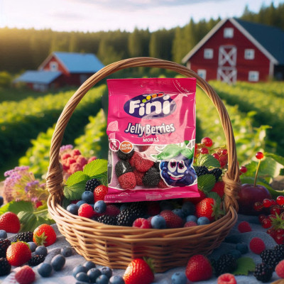 Kẹo Dẻo Fini Jelly Berries Vị Mâm Xôi 90g