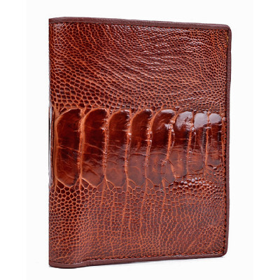 Ví nam Huy Hoàng da đà điểu da chân kiểu đứng màu nâu đỏ, vàng bò, đen, nâu đất HT2411-12-13-15 