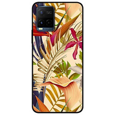 Ốp lưng dành cho Vivo Y21 - Vivo Y21s mẫu Hoa Lá Cam Hồng 1