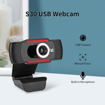 Webcam HXSJ S30 720P  Hướng dẫn sử dụng Máy ảnh Máy tính Tiêu điểm Tích hợp Micrô hấp thụ âm thanh Máy ảnh Web Cuộc gọi Video cho PC