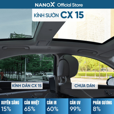 Phim cách nhiệt kính sau/kính hậu ô tô chống nắng nóng, chống UV, chống nhìn trộm NanoX