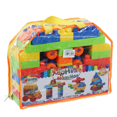 Đồ Chơi Xếp Hình Cho Bé Mầm Non Sato 72 Chi Tiết