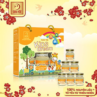 Nước Yến Dành Cho Trẻ Em Kids Lysine - Yến Sào Song Yến (Lốc 6 Lọ x 70ml)