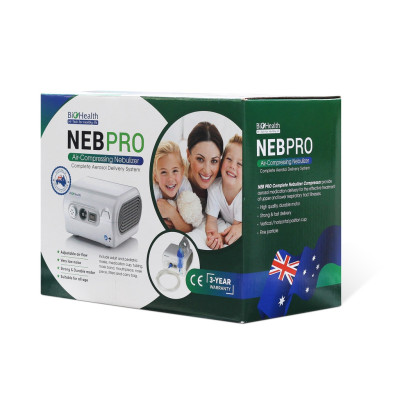Trọn bộ máy xông mũi họng cao cấp Biohealth NEB PRO dùng cho người lớn và trẻ em, điều chỉnh được tốc độ phun