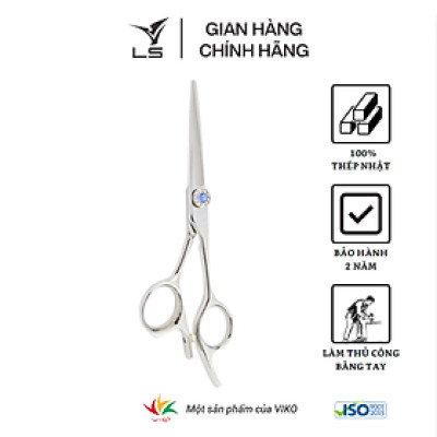 Kéo cắt tóc LS lưỡi thẳng quai offset vênh đỡ ngón cố định PSO/5.5