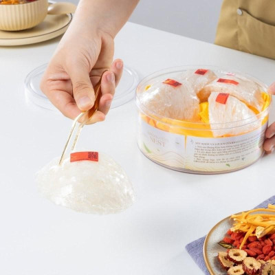 [CHÍNH HÃNG] Yến Sào Hoàng Kim - Hộp Quà Phúc Lộc Sum Vầy (50g Tổ Yến Sạch Loại 1 & 4 Hũ Yến Chưng Đường Phèn) Quà Tặng Gia Đình