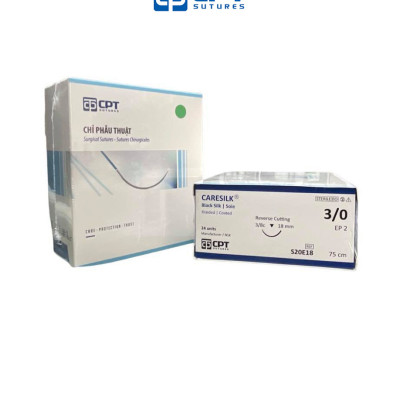 Chỉ phẫu thuật không tiêu CPT Caresilk Silk số 3/0 - S20E18