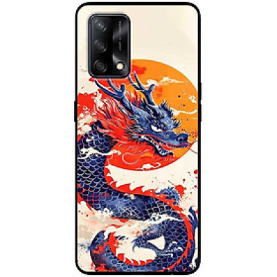 Ốp lưng cho Oppo A36 - A60 4G - A74 - A76 - Oppo A95 4G - A96 4G - Rồng Xanh Trăng Vàng - Hàng Chính Hãng