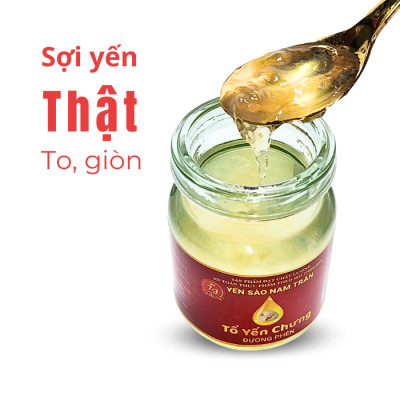 Yến Sào Chưng Sẵn Đường Phèn NAM TRÂN 7 gram Tổ Yến Tươi. Set 3 lọ Không hộp. Lọ 70 ml