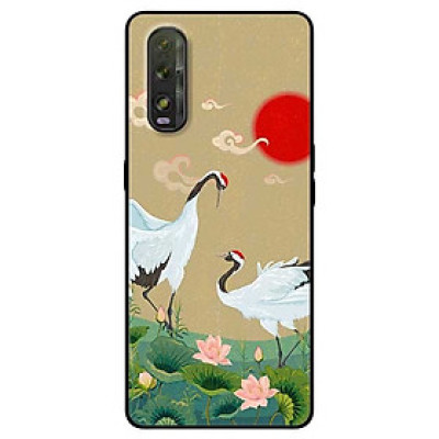 Ốp lưng dành cho Oppo Find X2 mẫu Hạc Đầu Đỏ