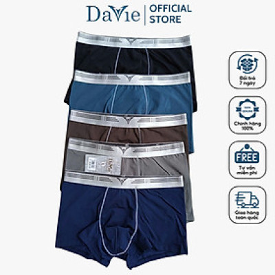 Quần Lót Nam Boxer Davie Mã DVCT034 Co Giãn 4 Chiều, Thoải Mái Và Thấm Hút Mồ Hôi