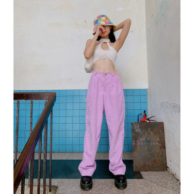 Quần Dài Nhung Tím TARTAN - Velvet Pant / Purple / Best Seller