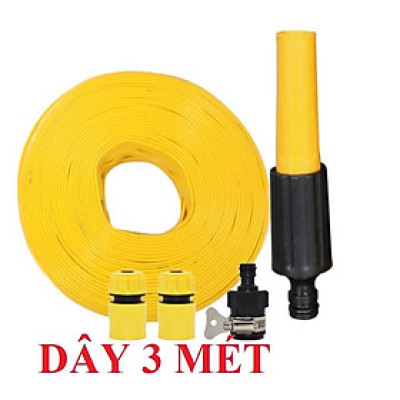  Bộ dây vòi xịt nước rửa xe,tưới cây .tăng áp 3 lần,loại 3m,5m 206622-5 cút sập,nối nhựa đen+ tặng móc khoá