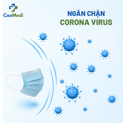 COMBO 5 HỘP Khẩu trang y tế CAEMEDI 4 lớp Xanh cao cấp, kháng khuẩn, lọc bụi bẩn đạt chuẩn BFE, FDA xuất khẩu Châu Âu - Hộp 50 cái