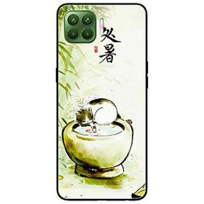 Ốp lưng dành cho Oppo A93 - F17 Pro mẫu Mèo Chậu Nước