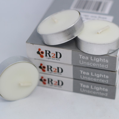 Nến không khói màu trắng tealight 10 viên dùng cho lò xông tinh dầu chính hãng R2D