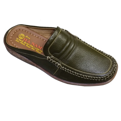 Dép Bít Mũi Nam Da Bò Thật HÀ NAM Cao Cấp GSB20101