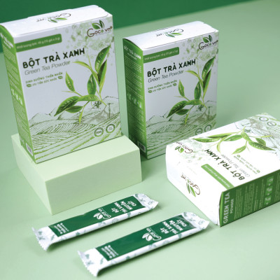 Bột trà xanh nguyên chất Goce - 45g (15 gói x 3g) ST