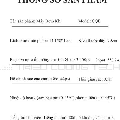 Máy Bơm Lốp Ô Tô Điện Tử Cầm Tay Đa Năng Nhỏ Gọn - Tự Ngắt Cho Xe Hơi Xe Đạp Xe Gắn Máy CQB - Đèn Led Chiếu Sáng Ban Đêm - Hàng Chính Hãng