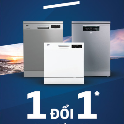 Máy Rửa Chén Beko DVN05320W ,13 bộ - Hàng chính hãng