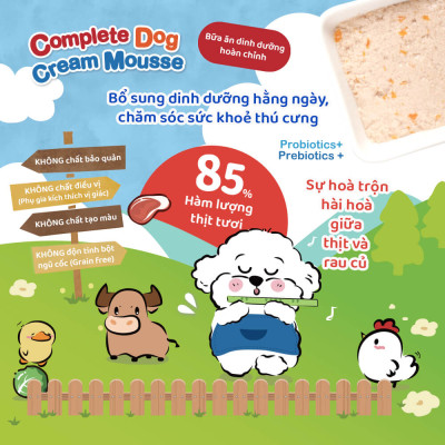 PATE SỐT KEM CHO CHÓ DOGGYMAN BỔ SUNG DINH DƯỠNG & GIÚP CÂN BẰNG HỆ TIÊU HÓA [ 70G ]
